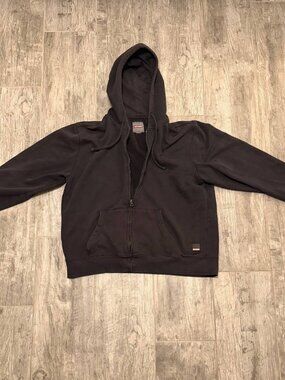 Craftsman Full Zip Fleece Hoodie XXL Faded Black
